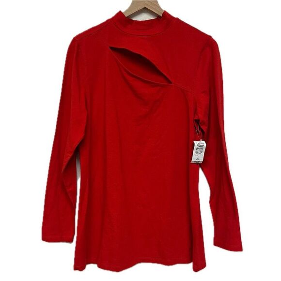 New Torrid Red Cutout Shirt - Size 2X - Picture 1 of 5